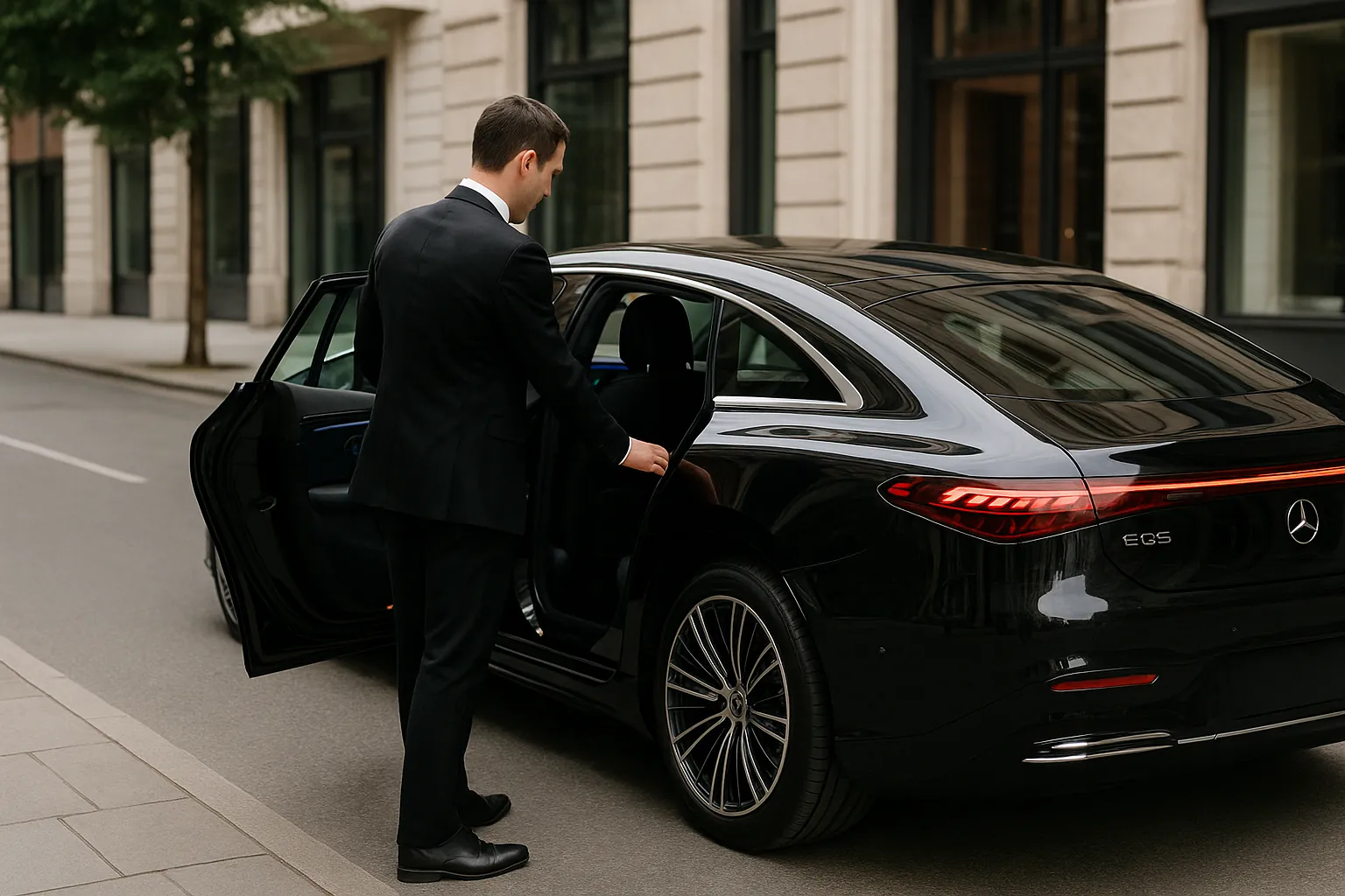 Silent luxury chauffeur experience through London city streets