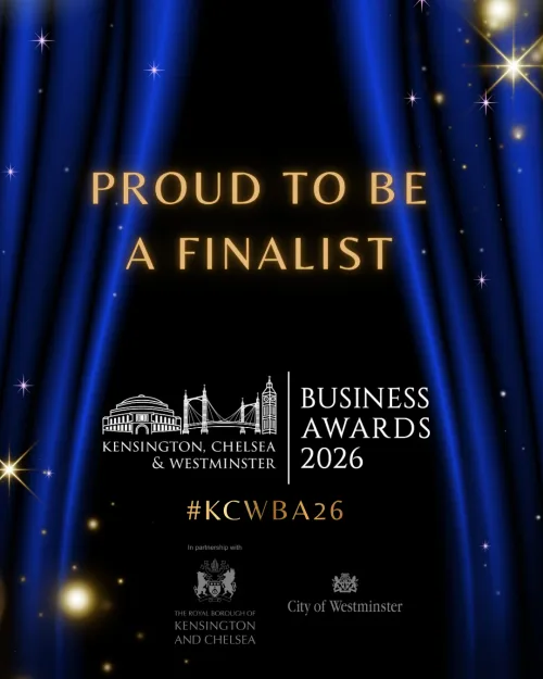 Proud to be a finalist: Kensington, Chelsea & Westminster Business Awards 2026